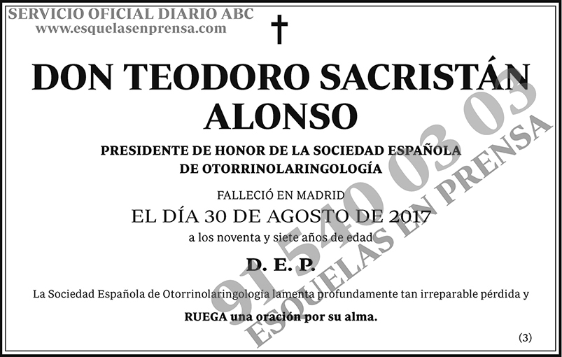 Teodoro Sacristán Alonso